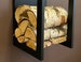ELEGANT WALL FIREWOOD rack with wall protector/ metal plate 