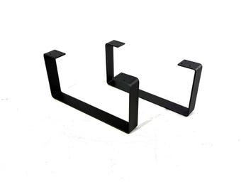 Set of 2 Metal Table Legs – Steel Bench, Console, TV Stand & Sideboard Base, Industrial Coffee Table Frame, Powder Coated Furniture Legs