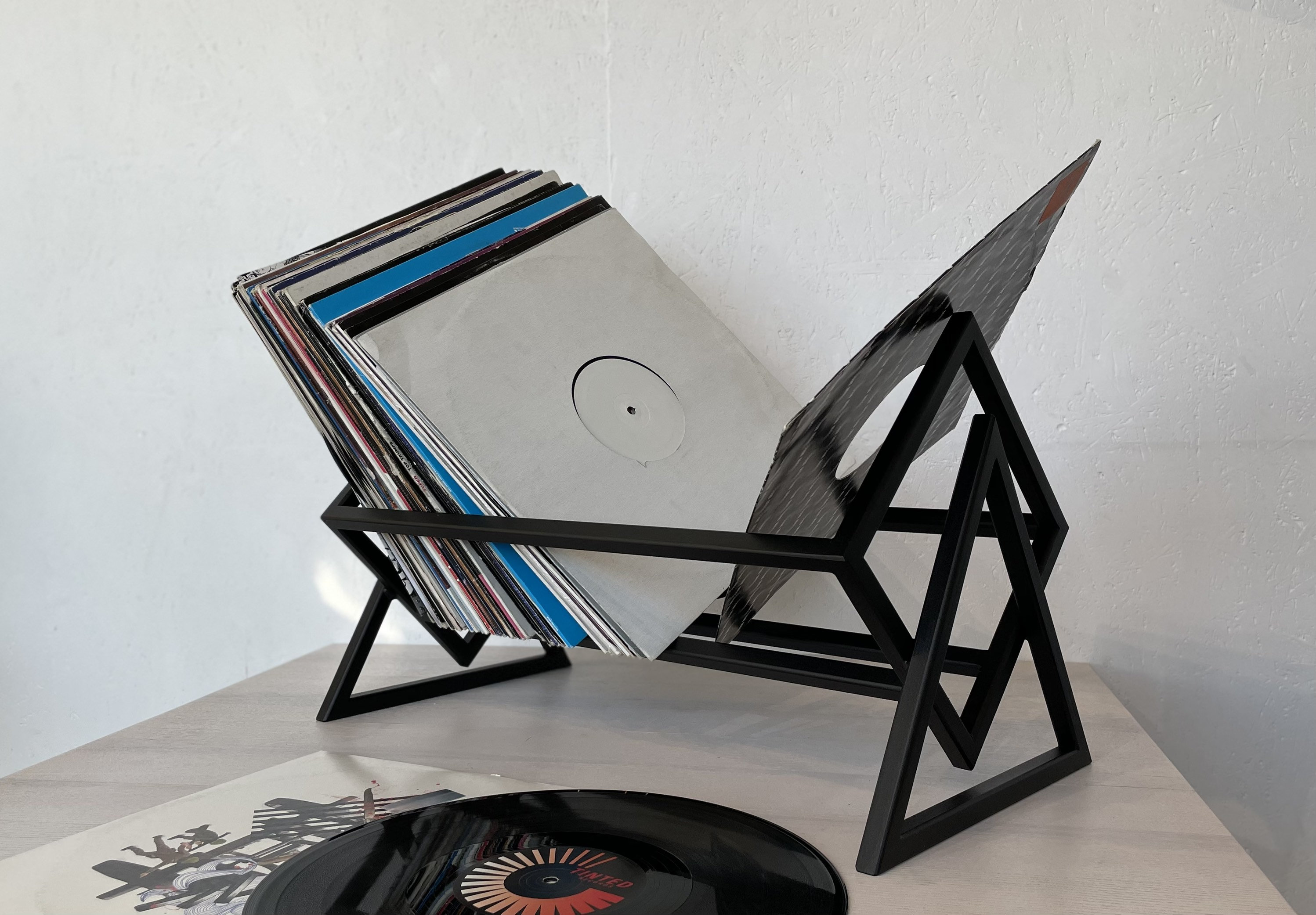 Mondrian Lp Storage Rack Modern Steel Vinyl Record Stand - Minimalist LP Storage Rack - Etsy