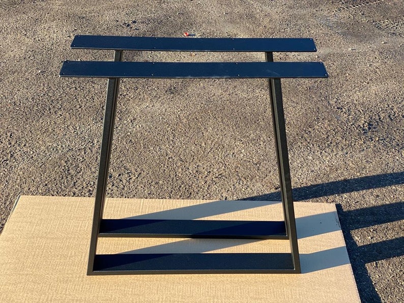 TRAPEZOIDTYPE Table Legs SET of 2 Dining Table Legs Steel Etsy