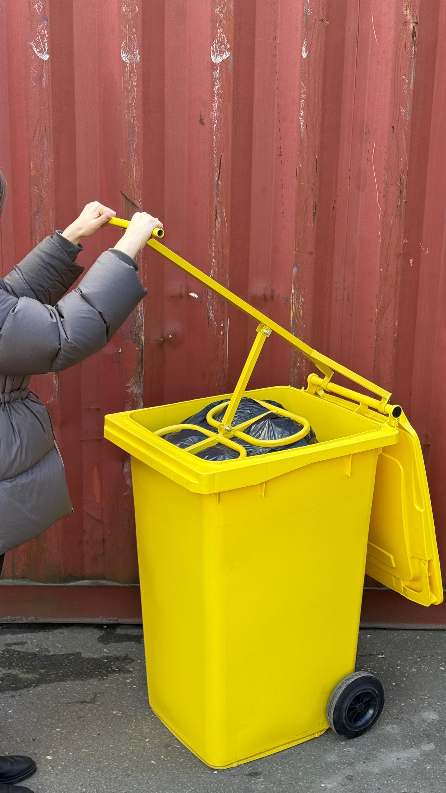 Paper Trash Compactor Steel Manual Trash Compactor – Metal Waste Press – Powder Coated ...