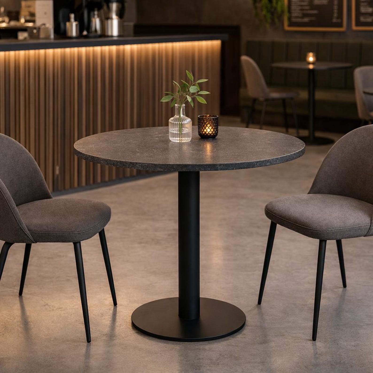 Modern Bistro Table Base – Black Metal Pedestal Table Leg - Etsy