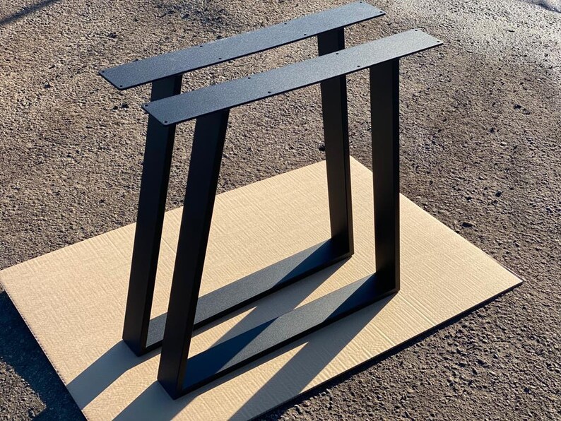 TRAPEZOIDTYPE Table Legs SET of 2 Dining Table Legs Steel Etsy