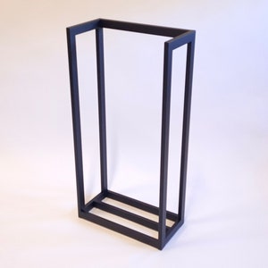 Steel Firewood Rack – Modern Metal Log Holder for Indoor Use – Fireplace Wood Storage – Decorative Firewood Holder – Hearth Accessories