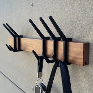 Hat Rack for Wall Hall Coat Hooks Metal Heavy Duty Steel Sliding Hooks for Farmhouse Mudroom Furniture Industrial Entryway Hanger Etsy