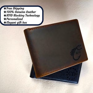 Name Engraved Wallet | Kids Personalized Wallets | Monogram Wallet for Boys | Personalized Leather Wallet for Son | Gift from Mom to Son