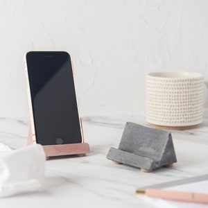 Geometric Concrete Phone Stand Mobile Phone Holder Phone Display Phone Stand image 1