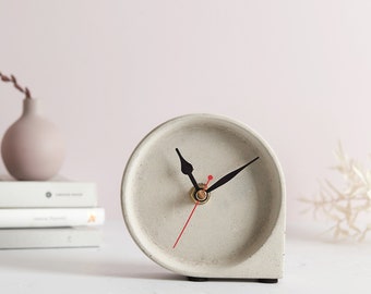 Handmade Concrete Clock: Modern Minimalist Home Decor, non tick clock