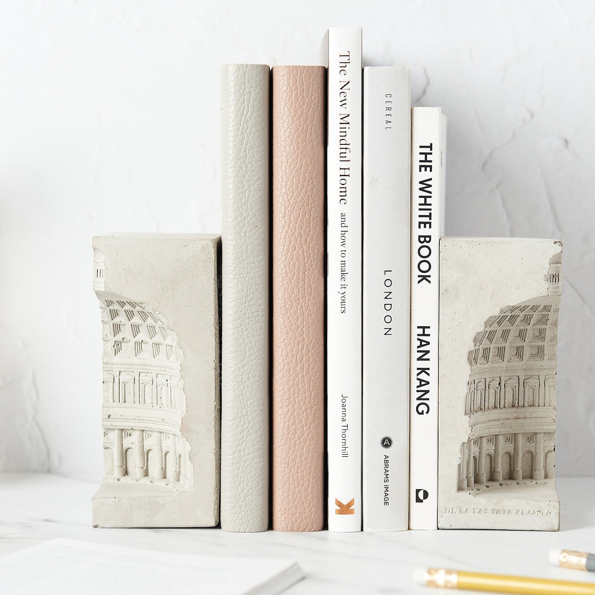 Architecture Inspired Concrete Bookends, Minimal Roman Bookends, Pantheon Bookend, Minimal Bookend, Modern Shelf Decor, Housewarming Gift - Etsy