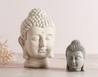 3d Concrete Buddha sculptures, cast in solid concrete and available in several colours