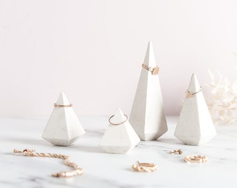 Diamond Concrete Ring Cones, perfect for rings, bracelets or watches, Perfect Christmas presents