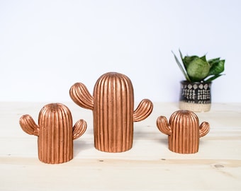 3D Concrete Cactus || Copper cactus || Faux Cactus Plants - Perfect for the home