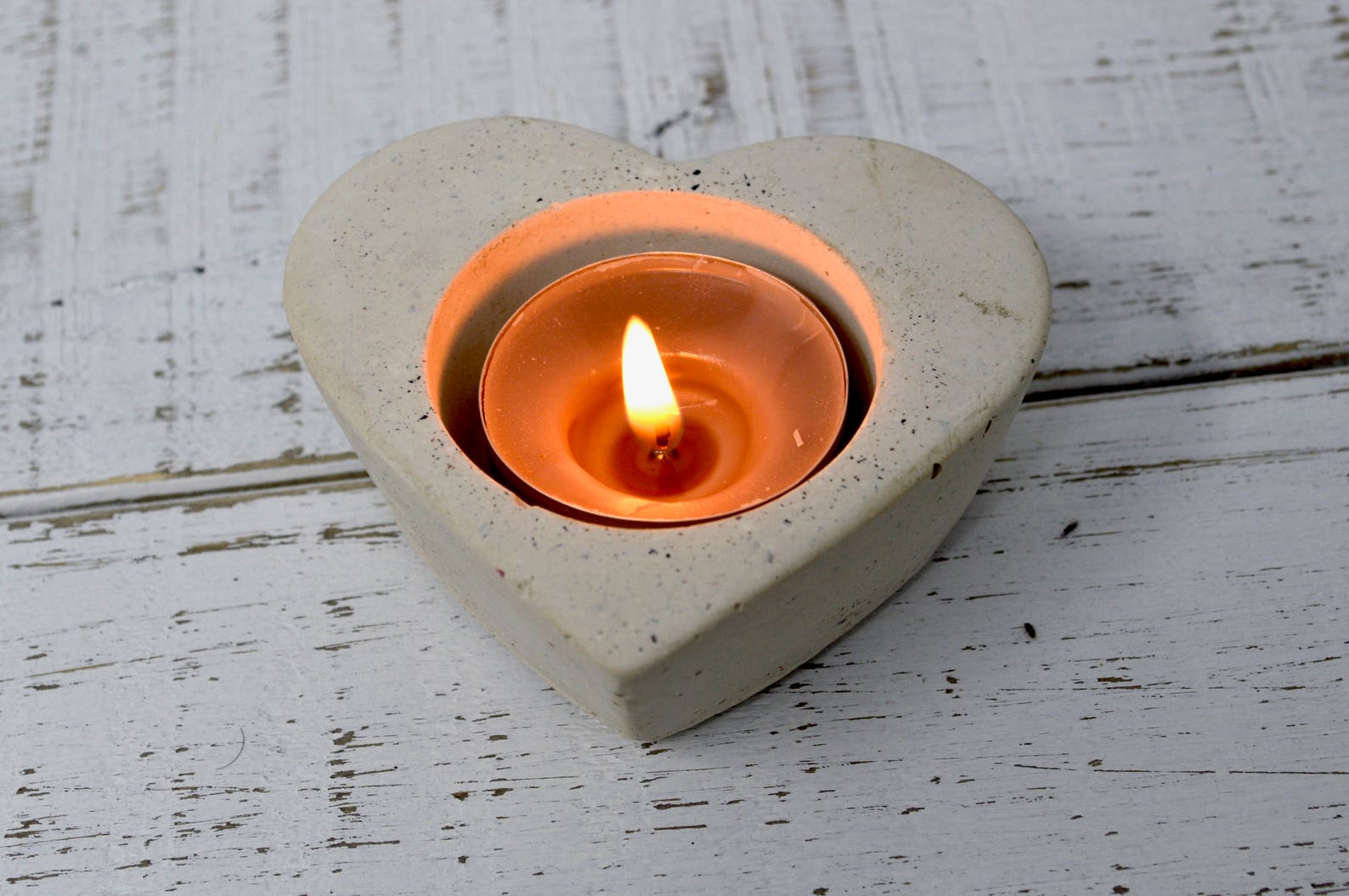 Heart Shaped Tea Light Holders Available in Multiple Concrete Etsy UK