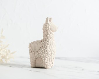 3d Concrete Llama, llama gift, gift for llama lover, llama sculpture, shelf decor, housewarming gift