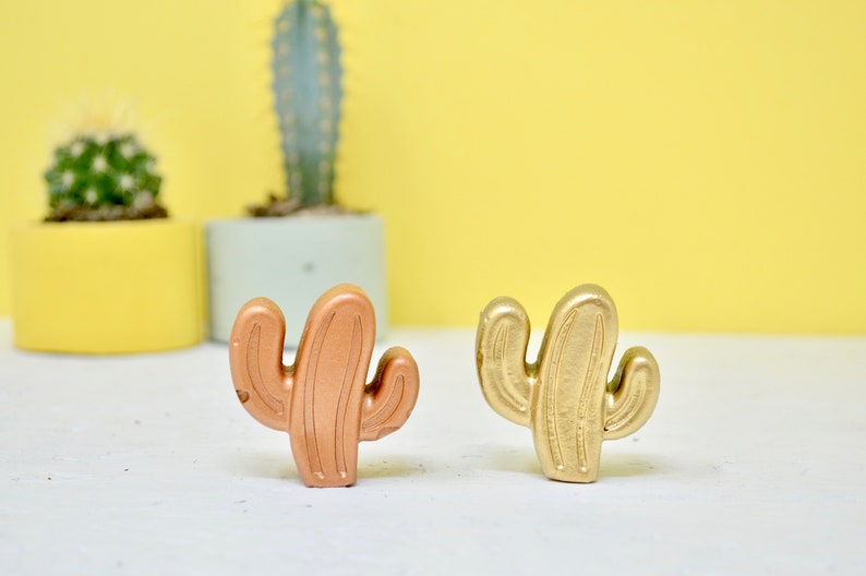 Concrete Cactus Indoor Cactus Desk Accessories | Etsy