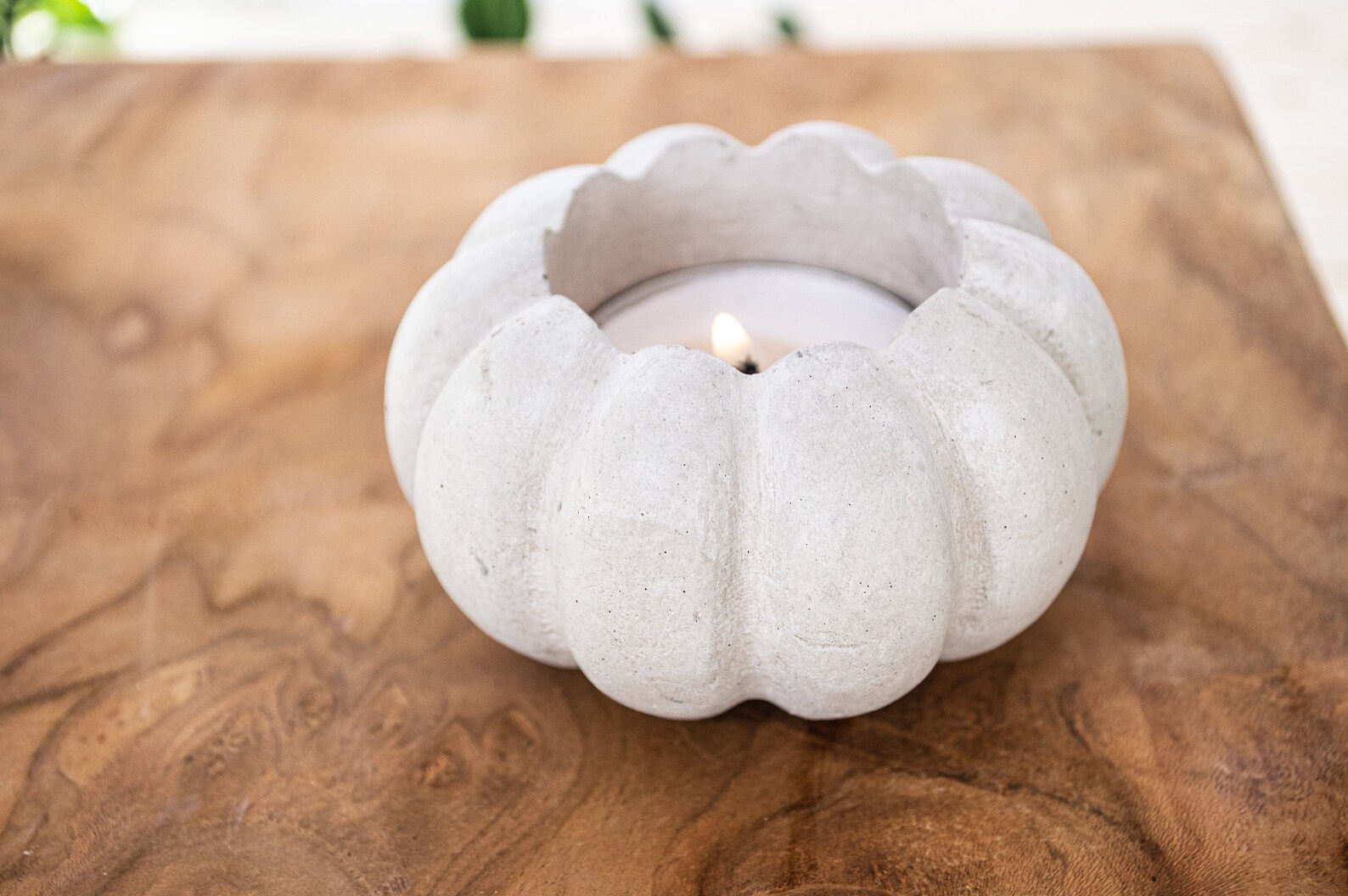 Pumpkin Tea Light Holder Made From Concrete Perfect for Etsy UK