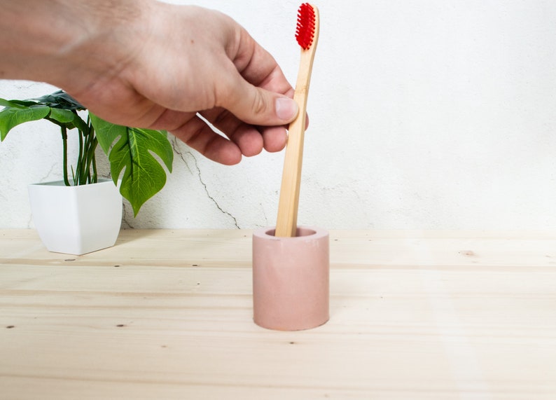 Round toothbrush holders, two sizes and multiple colours available Small