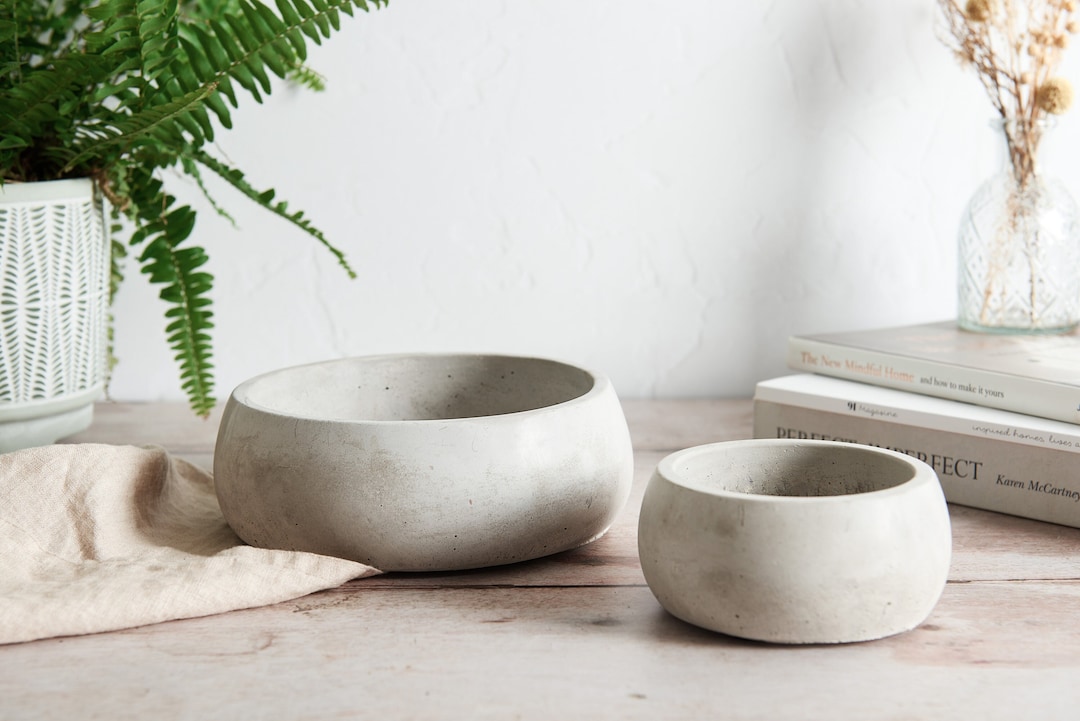 Concrete Bowls, Minimal Concrete Bowl, Two Sizes Available, Perfect for