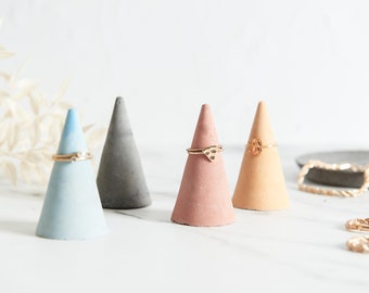 Beton Ring Cones, Ring Display Kegel in verschiedenen Betonfarben, tolle Fotografie Requisiten