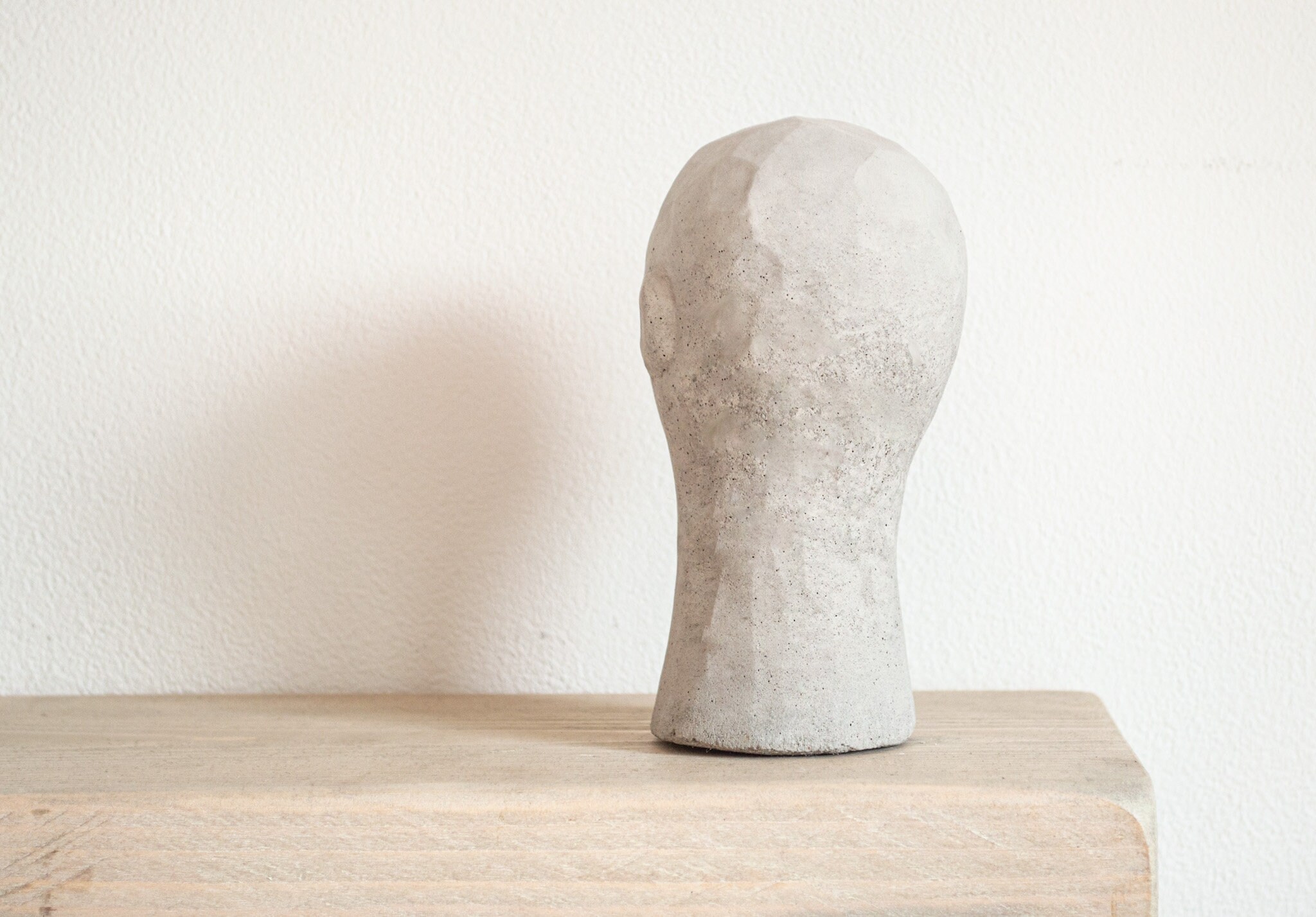 3d Abstract Concrete Head Sculpture Cast in Solid Concrete Etsy