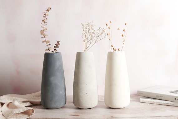 Minimal Large Concrete Vase, Handmade Vase Suitable for Large Dried or Faux  Flowers. Minimal Home Decor - Etsy