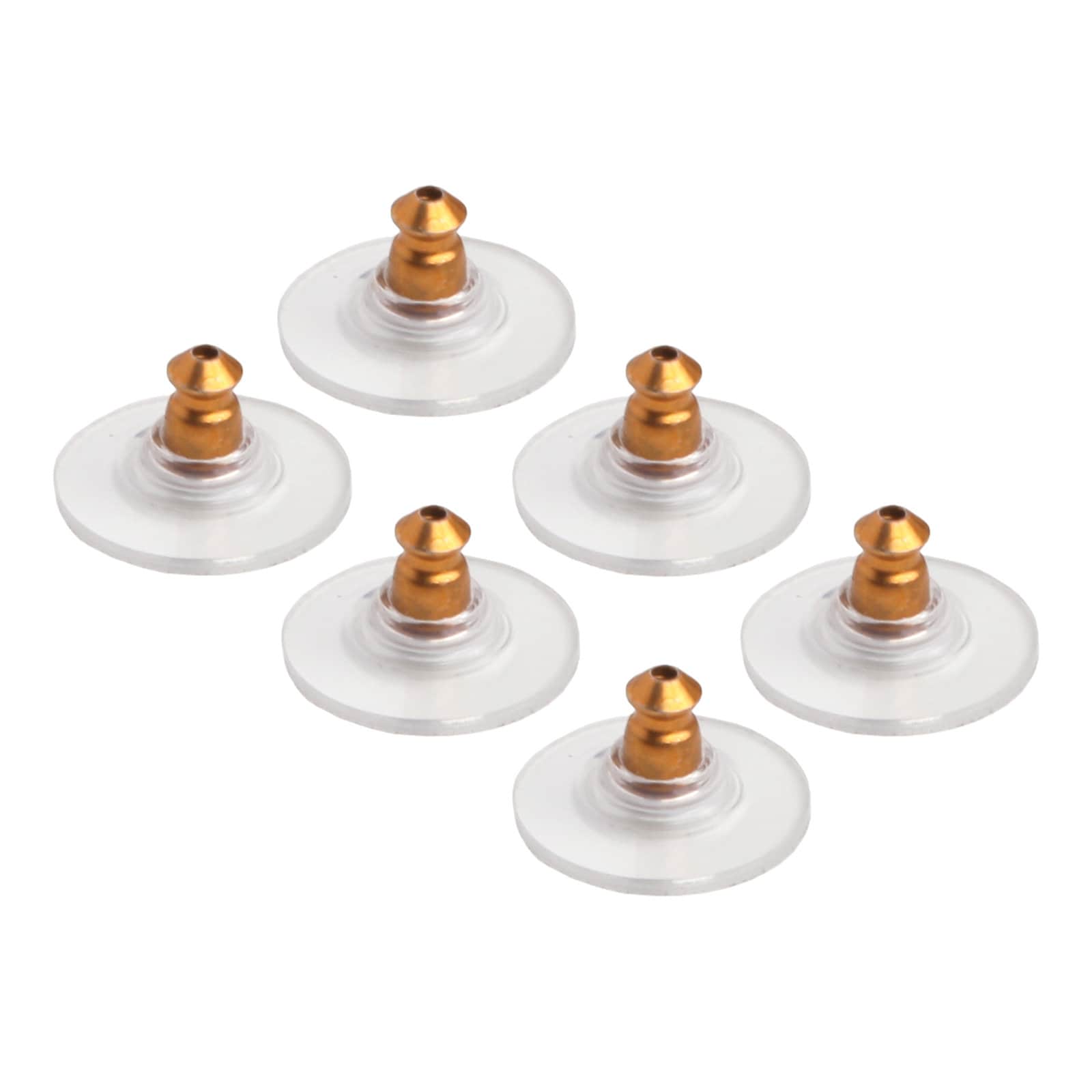 100, 500 or 1,000 BULK Clear Silicone Rubber Earring Backs