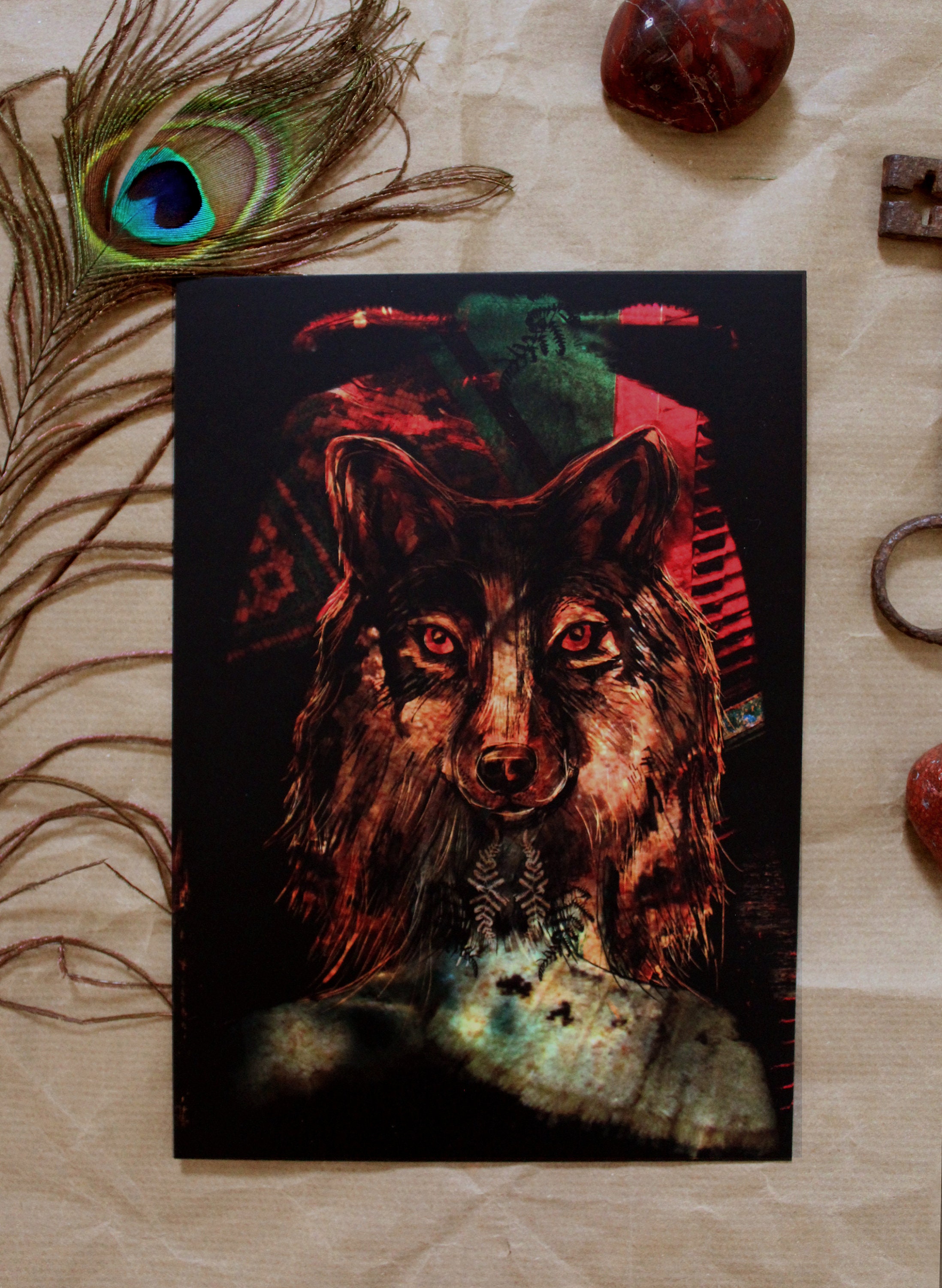 Wolf A5 Animal Illustration Art Print Surreal Horror Etsy