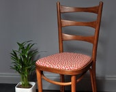 upholstered bentwood chair mid century knoll designer fabric of Anni Albers from bauhaus