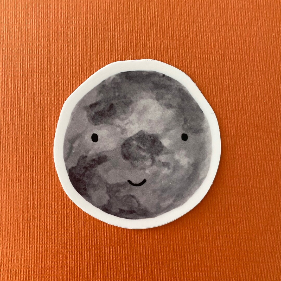 Full Moon Vinyl Sticker | 75mm - Etsy