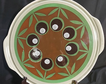 Vintage Grunstadt Keramik Mod Ceramic Cake Plate