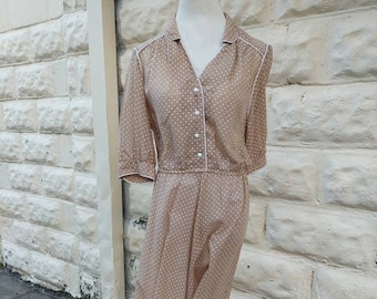 Vintage Swiss Dot Day Dress by Herman Marcus
