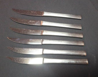 Set of 6, Chef Leblanc Stainless Steak Knives, Italy