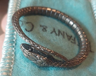 Sterling Silver Tiffany Snake Scarf Ring
