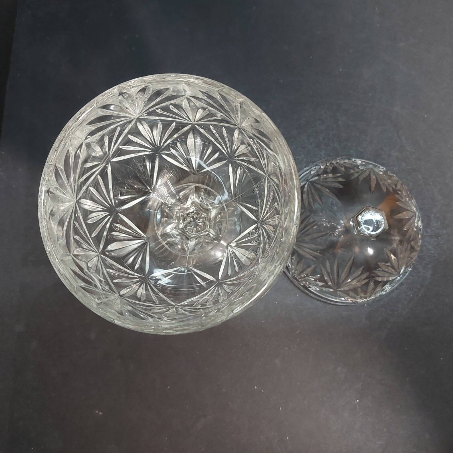 Vintage Pressed Glass Egg Candy Dish With Pedestal Base and Etsy