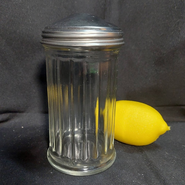 Vintage Glass Restaurant Style Sugar or Cheese Shaker