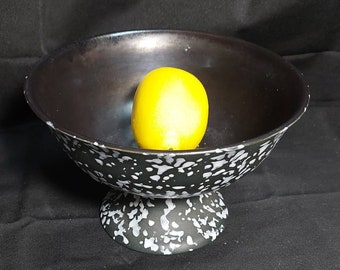 Vintage Red Wing Spatter Glaze Console Bowl