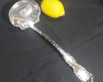 Antique Sterling Silver Oyster Ladle, Louis XV Pattern by Whiting, Patent 1891, S Monogram