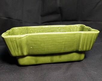 Antique Brush Mccoy Jardiniere, Nuglaze Majolica 1927, Blue Grapes