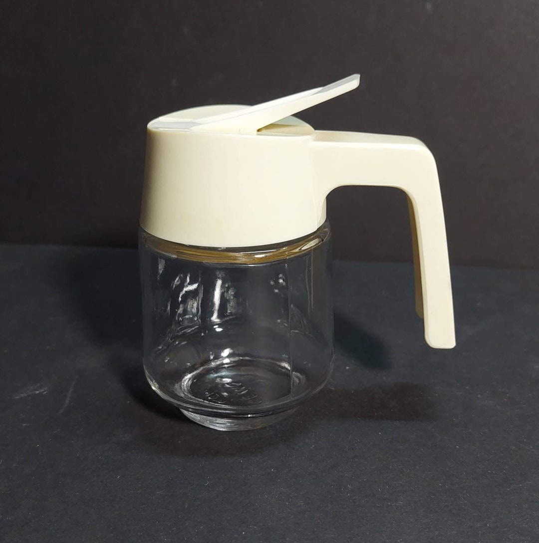 Vintage Gemco Glass Syrup Dispenser With Plastic Top Etsy