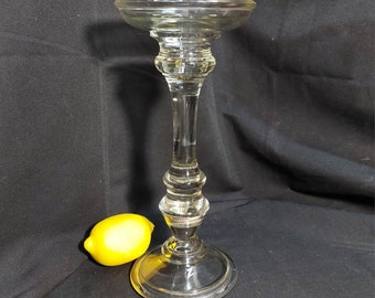 Antique Pressed Glass Two Part Candlestick