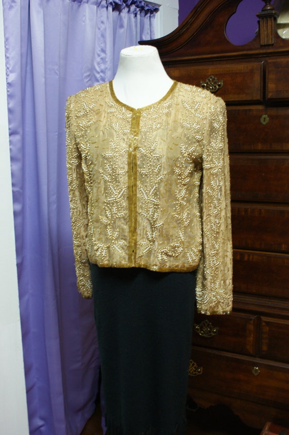 beaded evening jacket