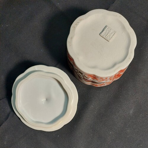 Orange Fitzhugh American Eagle Pattern Box shops with Lid, Japan