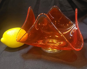 Vintage Viking Persimmon Handkerchief Bowl