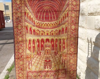 Vintage Turkish Prayer Rug Wall Hanging