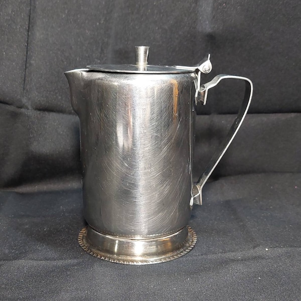 Vintage Stainless Steel Restaurant Style Cream Pitcher