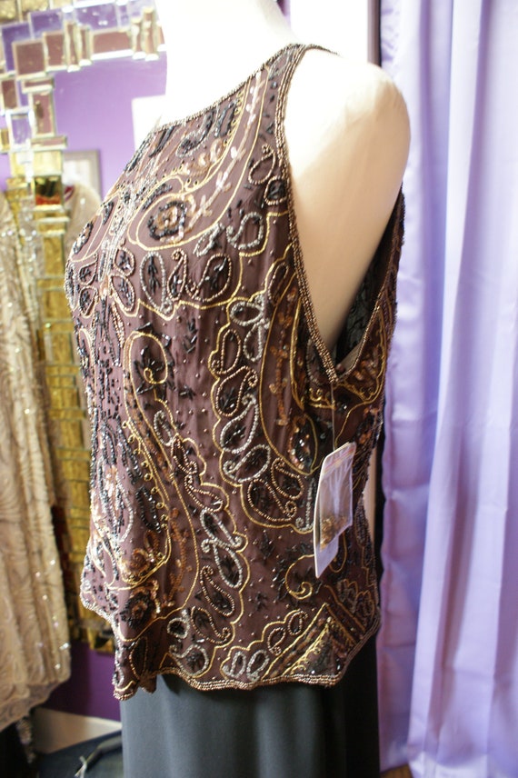 papell boutique evening beaded dress