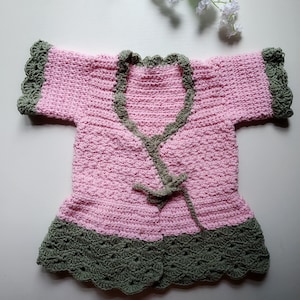 Crochet Baby Dress Pattern/ Newborn to 18-24months