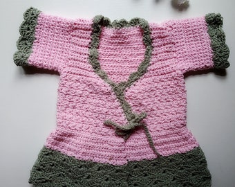 Crochet Baby Dress Pattern/ Newborn to 18-24months