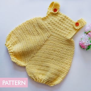 Crochet Pattern, Baby Romper, Baby Romper Crochet, Baby Romper Pattern, Crochet Baby Romper Pattern, Crochet Baby Dungarees