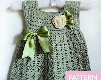 Crochet Baby Dress Pattern, Crochet Dress Pattern Baby, Baby Dress Pattern PDF, Patterns for Baby Dresses,Crochet Baby Dress